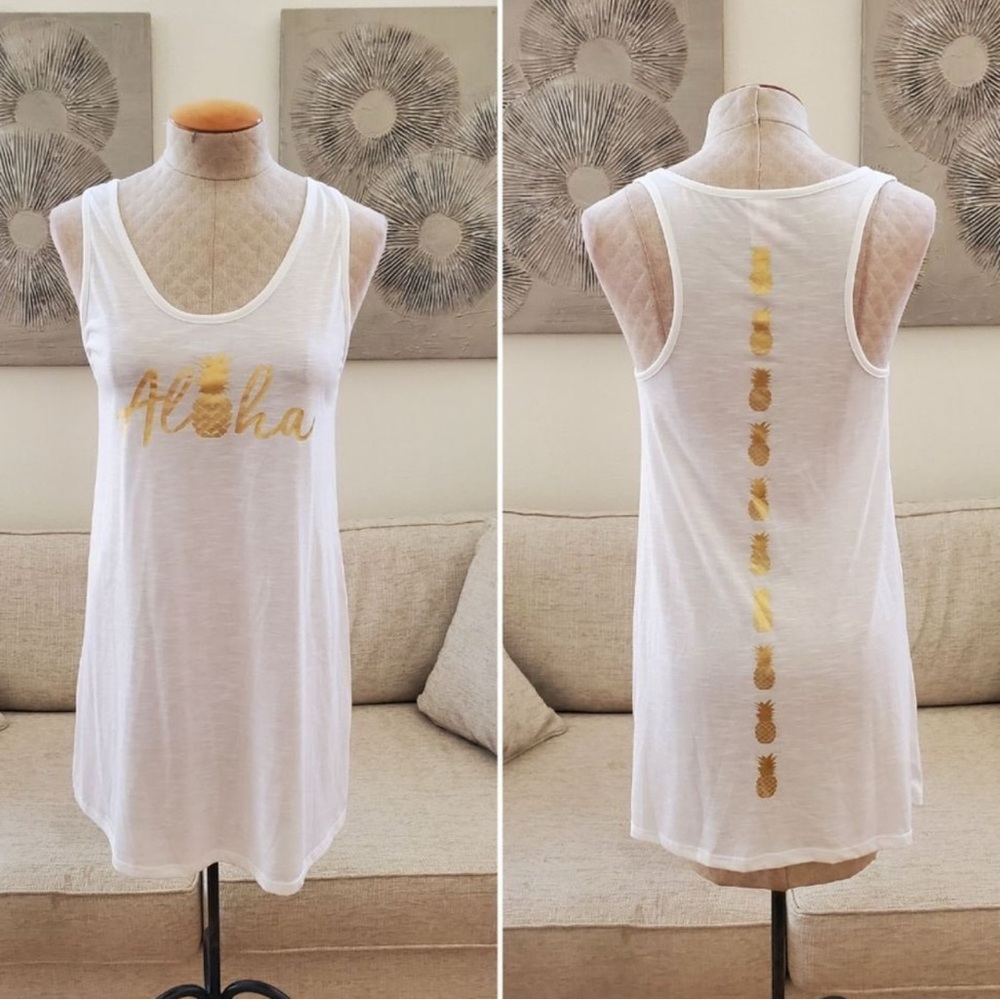 Xhilaration Aloha Pineapple Tank Cover-Up